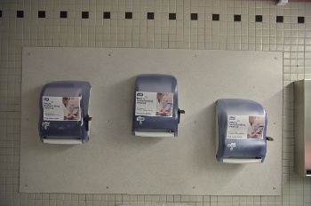 Picture of Restroom Advertising - Towel Dispenser Cling Placement